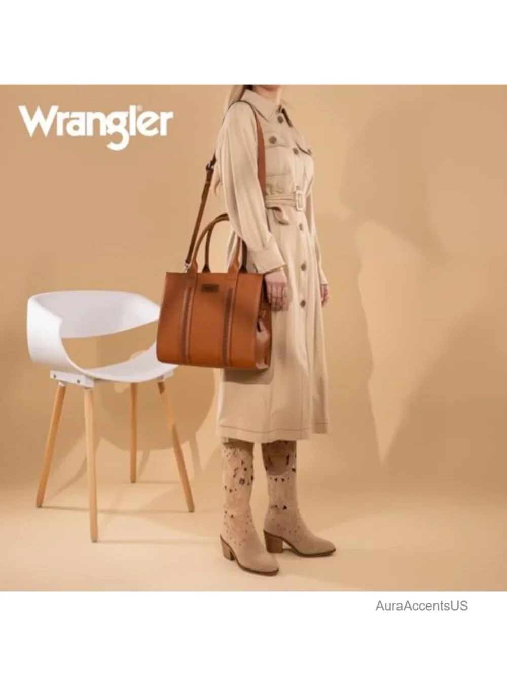 Faux Leather Woven Whipstitch Tote Bag with Adjustable Strap